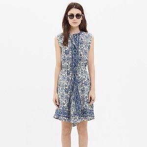 Madewell Silk Journey Shirtdress Porcelain Floral